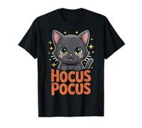 Halloween Hocus Pocus Chat Noir Yeux Verts T-Shirt