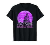 Halloween Home Sweet Haunted Home Spooky Full Moon T-Shirt