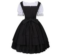 Halloween Hommes Cosplay Médiévaux Robe de Gothique en Dentelle, médiévale pour Femme, Costume d Halloween, fête la bière, Tenue élégante à Volants et Déguisement Bakugo Pas Cher(Blanc,XXL)