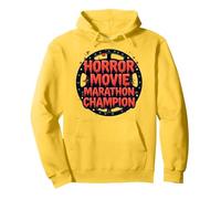 Halloween Horreur Movie Marathon Champion Spooky Fun Sweat à Capuche, Unisexe pour Adultes, Citron, M