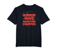 Halloween Horreur Movie Marathon Champion Spooky Fun T-Shirt, Homme Grandes Tailles, Noir, 4X Tall