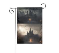 Halloween Horror 1 drapeau de jardin double face 30,5 x 45,7 cm, drapeaux pour décorations de vacances en plein air, drapeau de cour durable