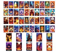 Halloween Horror Cards - Paper Postcards 10x15cm 50PCS Pumpkin Skull Ghost