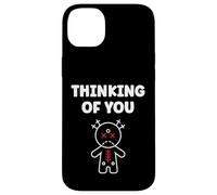 Halloween Horror Funny Quote Thinking of You Voodoo Doll Coque pour iPhone 14 Plus
