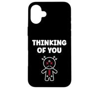 Halloween Horror Funny Quote Thinking of You Voodoo Doll Coque pour iPhone 16 Plus