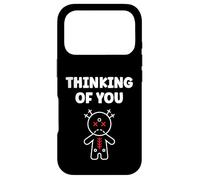 Halloween Horror Funny Quote Thinking of You Voodoo Doll Coque pour iPhone 17 Pro