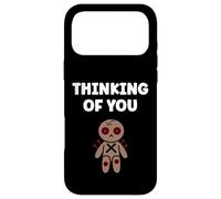 Halloween Horror Funny Quote Thinking of You Voodoo Doll Coque pour iPhone 17 Pro Max