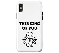 Halloween Horror Funny Quote Thinking of You Voodoo Doll Coque pour iPhone X/XS