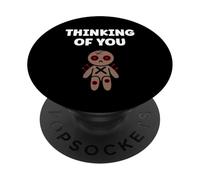 Halloween Horror Funny Quote Thinking of You Voodoo Doll PopSockets PopGrip Adhésif