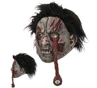 Halloween Horror Head Cover, Halloween Bloody Zombie Facial Cover - Latex Cosplay Accessoires pour femmes Adultes Play Pranks Movie Haunted House Escape Room Party