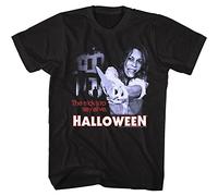 Halloween Horror Movie Laurie Strode The Trick is to Stay Alive Men's T T-Shirts à Manches Courtes Black(XX-Large)