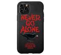 Halloween Horror Nights Raven Logo & Never Go Alone 2 Sided Coque pour iPhone 11 Pro