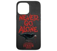 Halloween Horror Nights Raven Logo & Never Go Alone 2 Sided Coque pour iPhone 13 Pro Max