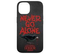 Halloween Horror Nights Raven Logo & Never Go Alone 2 Sided Coque pour iPhone 14