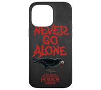 Halloween Horror Nights Raven Logo & Never Go Alone 2 Sided Coque pour iPhone 14 Pro Max