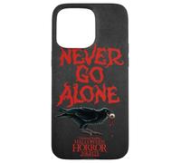 Halloween Horror Nights Raven Logo & Never Go Alone 2 Sided Coque pour iPhone 15 Pro Max