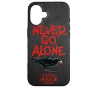 Halloween Horror Nights Raven Logo & Never Go Alone 2 Sided Coque pour iPhone 16