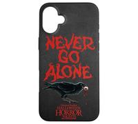 Halloween Horror Nights Raven Logo & Never Go Alone 2 Sided Coque pour iPhone 16 Plus