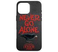Halloween Horror Nights Raven Logo & Never Go Alone 2 Sided Coque pour iPhone 16 Pro Max