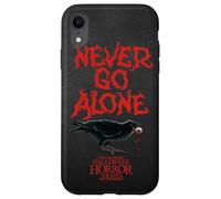 Halloween Horror Nights Raven Logo & Never Go Alone 2 Sided Coque pour iPhone XR