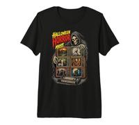 Halloween Horror Nights Retro 90s TV VHS Vintage Spooky Meme T-Shirt Haut de Gamme