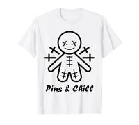 Halloween Horror pins and Chill Funny Voodoo Doll T-Shirt