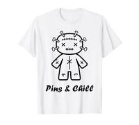 Halloween Horror pins and Chill Funny Voodoo Doll T-Shirt