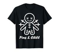 Halloween Horror pins and Chill Funny Voodoo Doll T-Shirt