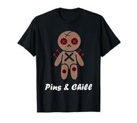 Halloween Horror pins and Chill Funny Voodoo Doll T-Shirt