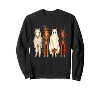 Halloween Horses Ghost Vampire Mummy Farm Horse Riding Sweatshirt