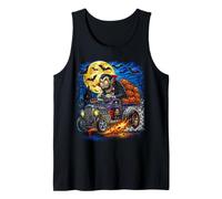 Halloween Hotrod Vampire Citrouille Lune Monstre Vintage Débardeur
