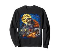 Halloween Hotrod Vampire Citrouille Lune Monstre Vintage Sweatshirt