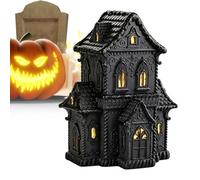 Halloween House - Gothic Resin Castle, Vintage Spooky Table Decoration