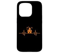 Halloween House Heartbeat EKG Line Halloween Coque pour iPhone 15 Pro