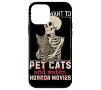 Halloween I Just Want to Pet Cats and Watch Horror Movies Coque pour iPhone 12 Mini