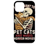 Halloween I Just Want to Pet Cats and Watch Horror Movies Coque pour iPhone 12 Mini