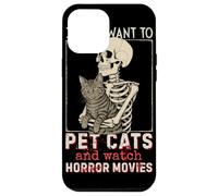 Halloween I Just Want to Pet Cats and Watch Horror Movies Coque pour iPhone 12 Pro Max