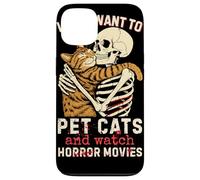 Halloween I Just Want to Pet Cats and Watch Horror Movies Coque pour iPhone 13