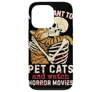 Halloween I Just Want to Pet Cats and Watch Horror Movies Coque pour iPhone 13 Pro