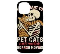 Halloween I Just Want to Pet Cats and Watch Horror Movies Coque pour iPhone 14