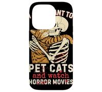 Halloween I Just Want to Pet Cats and Watch Horror Movies Coque pour iPhone 14 Pro