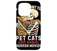 Halloween I Just Want to Pet Cats and Watch Horror Movies Coque pour iPhone 15 Pro