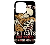 Halloween I Just Want to Pet Cats and Watch Horror Movies Coque pour iPhone 15 Pro Max
