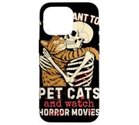 Halloween I Just Want to Pet Cats and Watch Horror Movies Coque pour iPhone 16 Pro