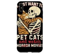 Halloween I Just Want to Pet Cats and Watch Horror Movies Coque pour iPhone XS Max