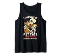 Halloween I Just Want to Pet Cats and Watch Horror Movies Débardeur