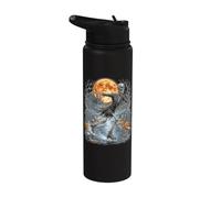 Halloween Ice Skating Costume Spooky Skeleton Stainless Steel Insulated Water Bottle