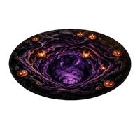 Halloween Illusion Mat - Spooky Optical Rug, 60x60cm Party Floor Decor