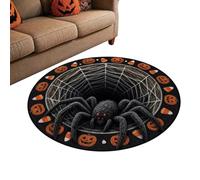 Halloween Illusion Rug 3D Round Area Rug Floor Mat Bathroom Bathtub Entranc