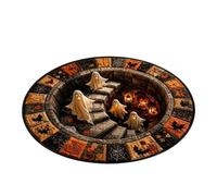 Halloween Illusion Rug Haunted Optical Effect Abstract Carpet Spooky Rug